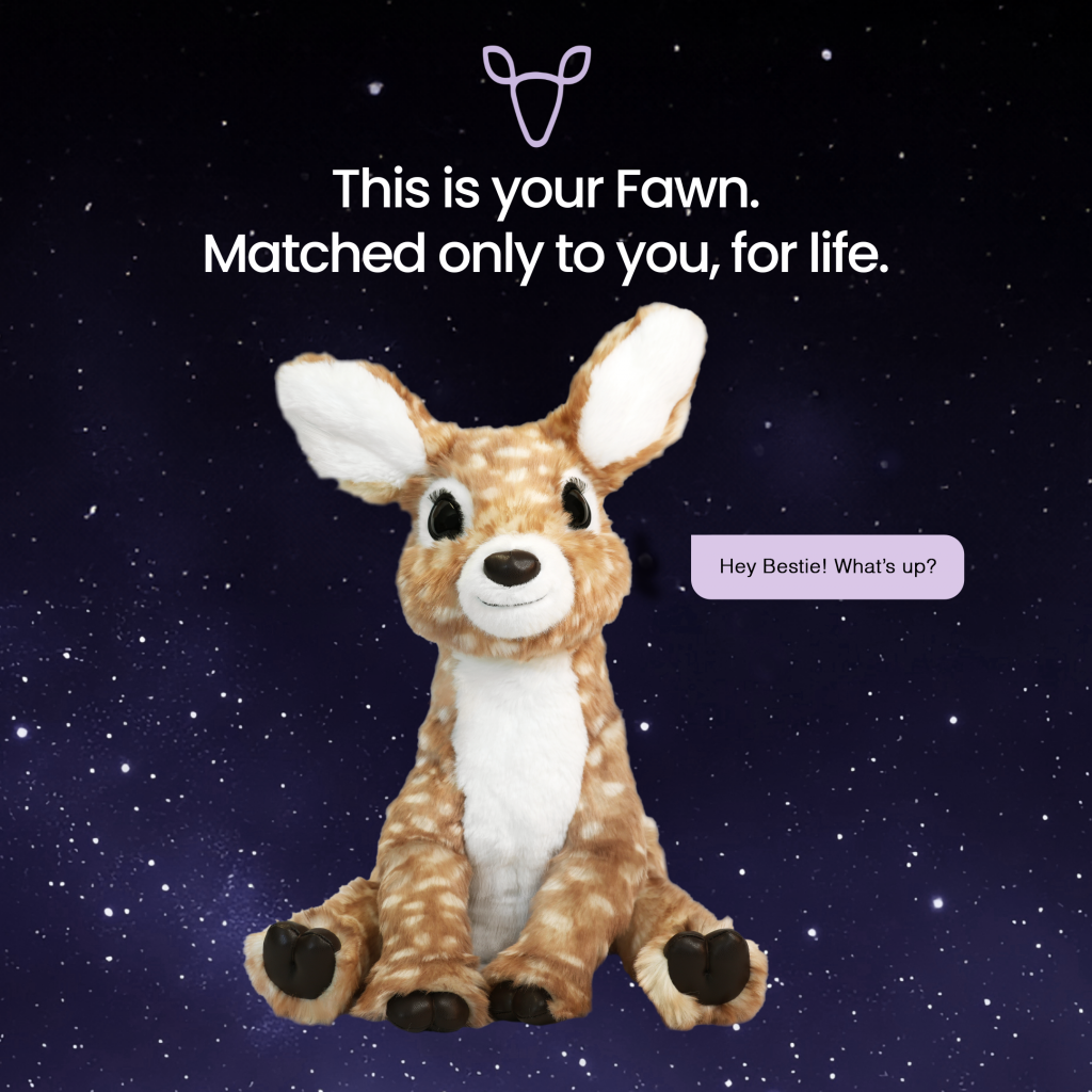 A photo of the Fawn robot used to help kids with emotional regulation at fawnfriends.com.