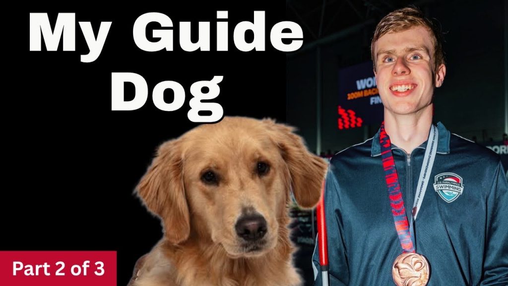 Evan with his guide dog Titus